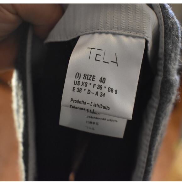 TELA Designer Grey Lambswool Mini Flare Skirt Size XS IT 40 - Picture 5 of 7